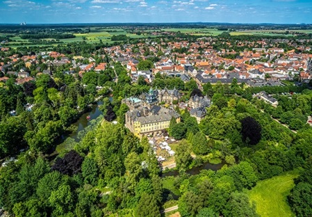 Luftbild Schloss Bückeburg und Region